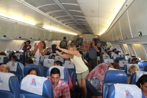 los 90 de Fidel en avión de Cubana