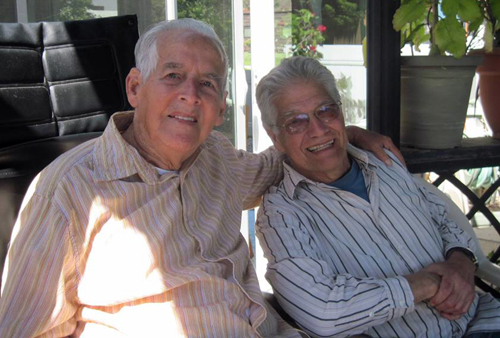 En la foto (de izda. a dcha.) Luis Mateo Seguí con Delvis Fernández Levy
